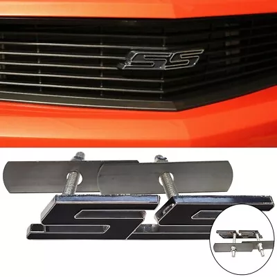 3D Metal Badge For SS Front Grille Emblem Black Chrome Outline W/Fitting Screws • $12.09