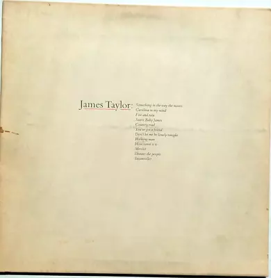 JAMES TAYLOR - James Taylor's Greatest Hits - Vinyl LP 1976 Warner Bros BS 2979 • $17.79