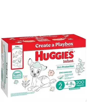 Huggies Ultimate Unisex Nappies Size 2 Infant (4-8 Kg) 200 Counts 1month Supply • $82