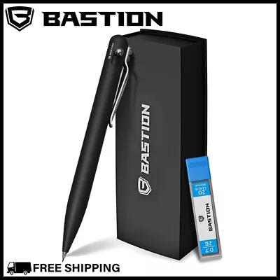 BASTION MECHANICAL PENCIL 0.7MM Black Aluminum Body Bolt Action Drafting Drawing • $40.99