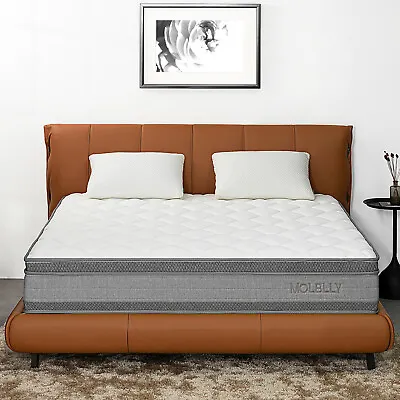 12  Full Queen Size Hybrid Mattress Gel Memory Foam Mattress Innerspring In Box • $178.99