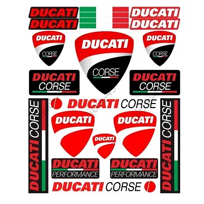 Motorcycle Fuel Tank Emblem Decal Bike Helmet Sticker For DUCATI CORSE MONSTER • $13.32