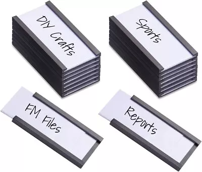 Magnetic Shelf Label Data Card Holders- C Channel - Magnetic Strips  1  X 2  • $8.89