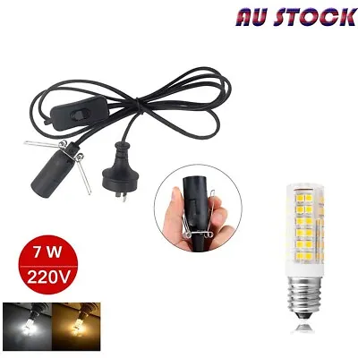 Salt Lamps Power Cord Cable E14 LED Corn Bulb Dimmer ON/OFF Button Switch Lights • $19.89