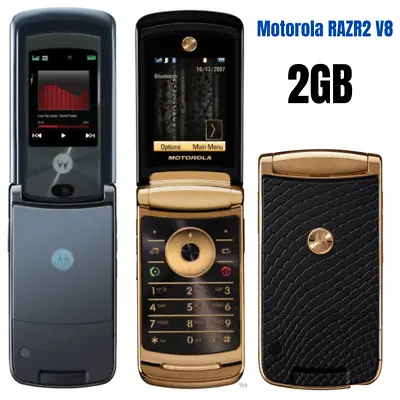 Original Motorola RAZR2 V8 2MP MP3 2GB Unlocked GSM 2G Flip Mobile Phone  • $51.70