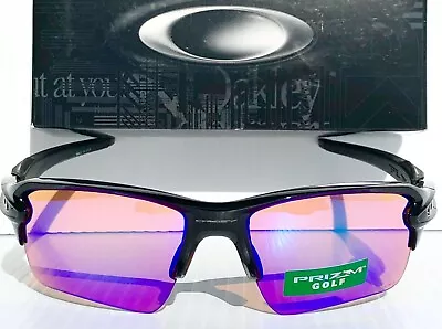 NEW* Oakley FLAK 2.0 BLACK Polished PRIZM GOLF Lens Sunglass 9188-05 • $136.88