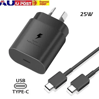 25W Super Fast Wall Charger 2M Type-C Cable For Samsung Galaxy S21 22 S22+ Ultra • $6.95