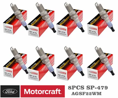 8PC SP479 Platinum Spark Plugs AGSF22WM For Ford F150 Motorcraft 5.4L 6.8L Crown • $26.59