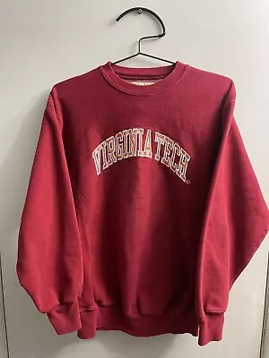 Vtg Steve And Barry Virginia Tech Embroidered Crewneck Sweatshirt Size XS • $19.99