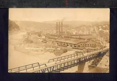 1908 Leechburg PA STEEL MILLS   Kiskiminetas River Real Photo Postcard RPPC • $9.99