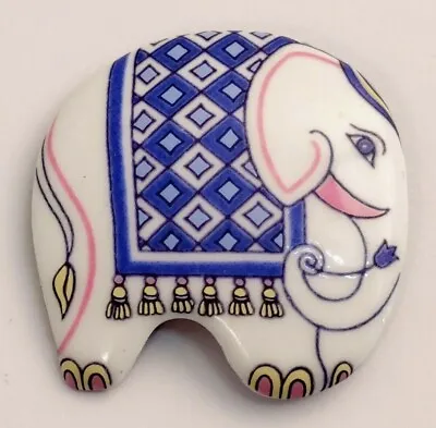 Signed Michaela Frey Rare Brooch Enamel Figural Elephant • $140