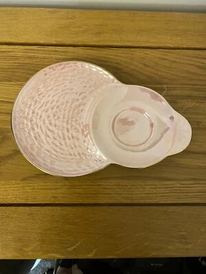 £8.99 • Buy Vintage Maling Pink Lustre Ware Tennis Saucer & Plate