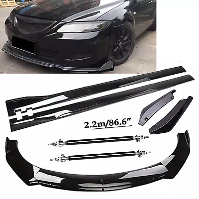 Front Bumper Spoiler Body Kit / Side Skirt/Strut For Mazda 2 3 5 6 CX-3 CX5 • $99.99