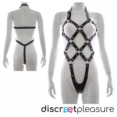 £14.99 • Buy Halter Neck Body Harness Restraint Strap Sexy Elastic Corset Belt Fetish Bondage