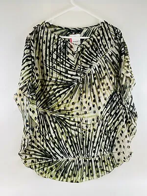 Lenny Niemeyer Poncho Cover Up Kaftan Women's Size S Palm Tree Leopard Print NWT • $77.99