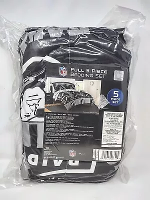 NEW Las Vegas Raiders 5 Pc FULL(sz) Bedding Comforter Sheet Pillowcase Set NFL  • $69