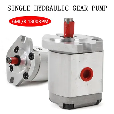 Hydraulic Gear Pump Flat Keyed Shaft SAE Flange Mounting Mini High Pressure6ML/R • $46.33