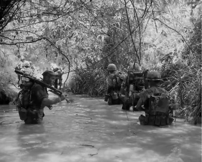 Vietnam War  Photo US Soldiers On Patrol In Vietnam   US173 • $6.49