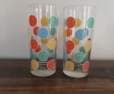 $27.65 • Buy  Fiestaware Glasses Polka Dot 6  Multicolor Tumblers Homer Laughlin  Set Of 2