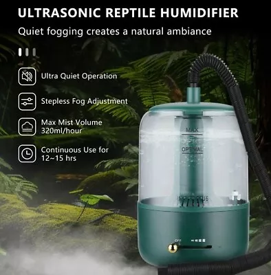 Inkbird Reptile Humidifier Misting Fogger 3L Capacity Fog Cold Mist Adjust Quiet • $50