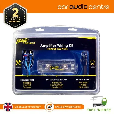 £44.79 • Buy Stinger Select SSK0 0 AWG Gauge Complete Car Amp Amplifier Wiring Kit