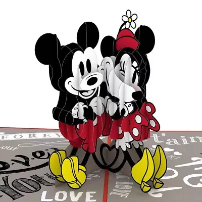 Lovepop Beautiful Mickey And Minnie In Love Valentine's 3-D Pop-Up Card • $22.50