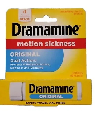 Dramamine Original Formula Motion Sickness Relief | 12 Count Exp 8/24 -SC • $6.95
