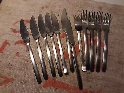 12 Cutlery 7 Knives And 5 Forks Ikea In Excellent Condition Knife Length 23cm • £6.85