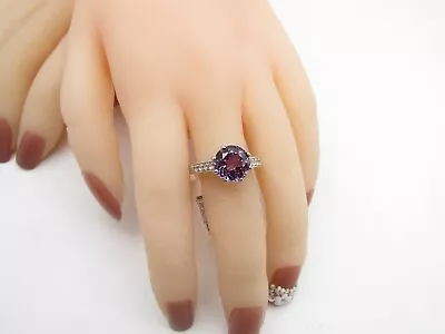 4.88ct PURPLE COLOR CHANGE LAB CREATED SAPPHIRE RING 925 NWT Size 9 RG10 • £58.14