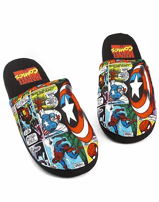 Marvel Avengers Slippers Comic Mens Slip On House Shoes Loafers • £16.95