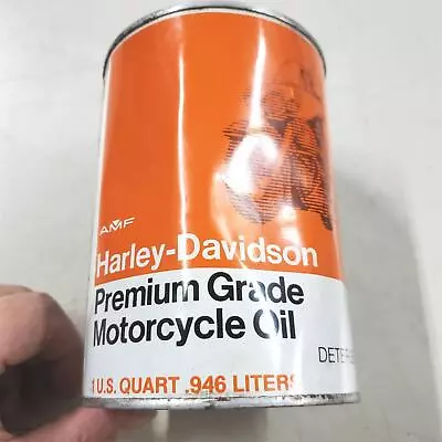 Vtg Harley Premium Grade Motorcycle Oil Metal Tin Can 4 Cycle SAE 60 Us 1 Quart • $39.99