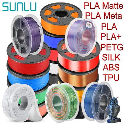 (BUY 3 GET 1 FREEAdd 4) SUNLU 1KG 3D Filament PLA/PLA+/ABS/PETG/SILK 1.75mm TPU • £16.99