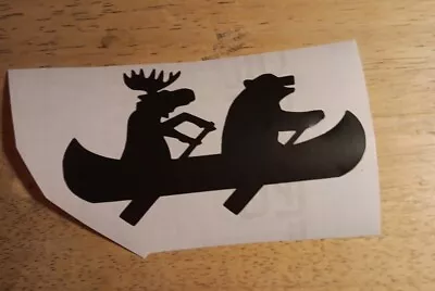 Moose And Bear Canoe Decal • $3.25