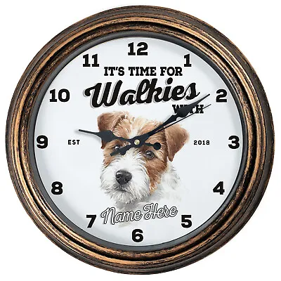 Personalised Kitchen Clock Jack Russell Round Wall Hanging Dog Home Gift DC24 • £22.95