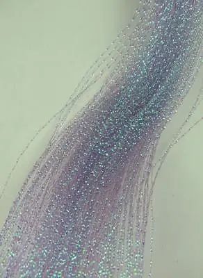 300 Strands Hair Tinsel Sparkle Holographic Glitter Extensions Highlight Lavende • £2.59