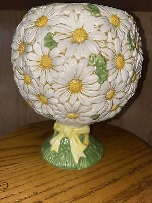 Vintage Metlox Poppytrail Sculptured Daisy Topiary Footed Cookie Jar 1960'sNOLID • $35
