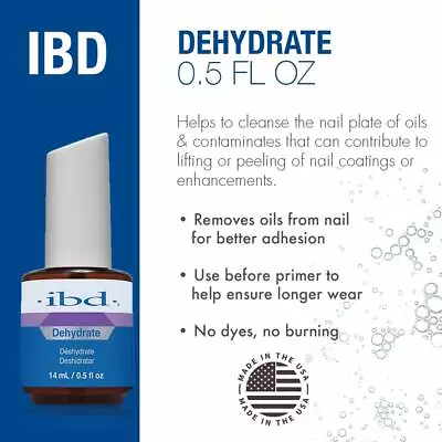 IBD DEHYDRATE - Nail Dehydrator & PH Balancing Agent .5oz/14ml • $8.99