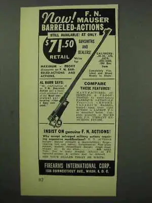 1951 F.I. Ad - F.N. Mauser Barreled-Actions • $19.99