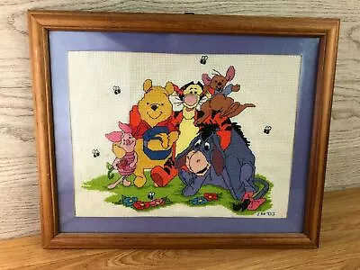 Winnie The Pooh Finished And Framed Cross Stitch Piece 12  X 15  • £26.99