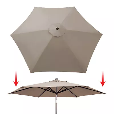 Replacement 9ft Patio Umbrella Cover Sunshade Canopy 6 Ribs Outdoor • $33.99