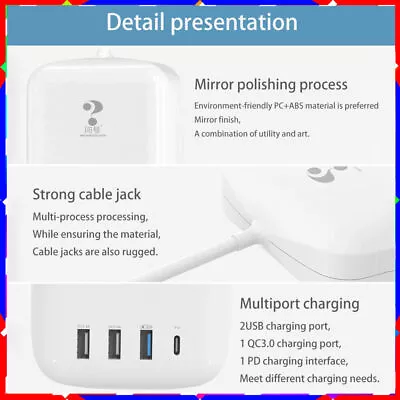 Multi-port Output 5V/3.2A Charging Station USB Hub Digital Display Travel Chargi • $31.84