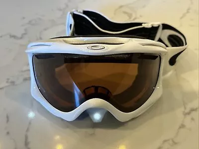 Oakley Crowbar Ski & Snowboard GOGGLES White Persimmon Lens • $44.99