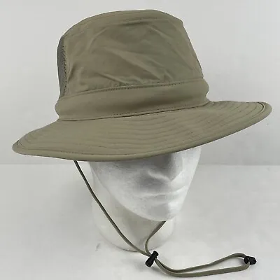 REI Co-op Boonie Hat Men’s S/M Beige Mesh Nylon Chin Strap Hiking Outdoors • $14.95