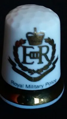 Royal Military Police Queen Elizabeth Ii Redcaps Monkeys China Souvenir Thimble • $12.37