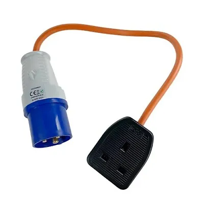 Adaptor 16 Amp 230 Volt Site Hook Up Lead To  UK 13 Amp Trailing Socket Adaptor • £9.12