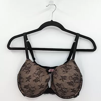 Victoria's Secret Bra Women's 36D Black Lace Unlined Full Coverage BIOFIT • $16.99