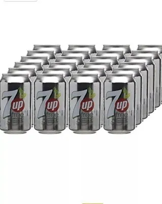1 CRATE / 24 CANS - DIET 7UP FREE 330ml +  24H DELIVERY - UK CHEAPEST • £13.22