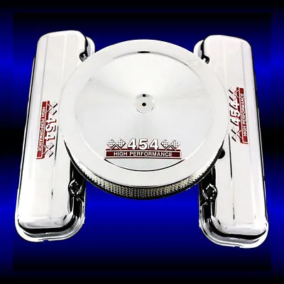 Chrome Valve Covers And Air Cleaner Combo Fits Big Block Chevy 454 Engines Short • $138.99