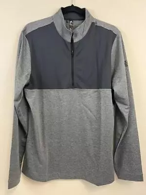 ADIDAS GOLF Mens Lightweight UPF 1/4 Zip Long Sleeve Pullover Grey Carb Sz M NWT • $39