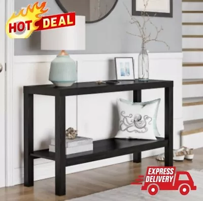 Modern Black Oak Console Table Entryway Or Sofa Table • $83.84